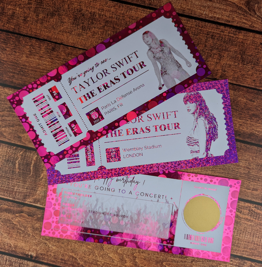 Personalised Taylor Swift Eras tour ticket - keepsake, gift